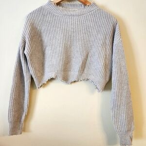Dance & Marvel Ribbed Knit Cropped Sweater Size S/M